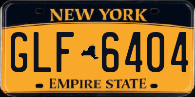 NY license plate GLF6404