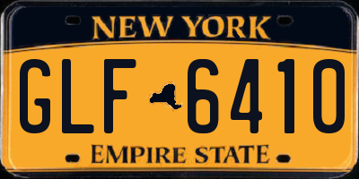 NY license plate GLF6410