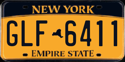 NY license plate GLF6411