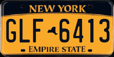 NY license plate GLF6413