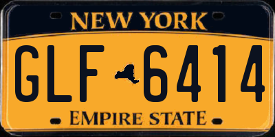 NY license plate GLF6414