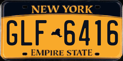 NY license plate GLF6416