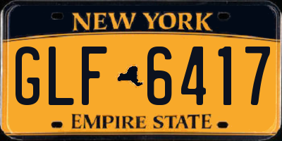 NY license plate GLF6417