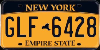 NY license plate GLF6428