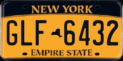 NY license plate GLF6432