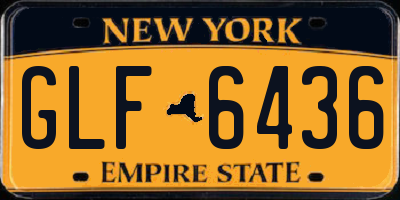 NY license plate GLF6436