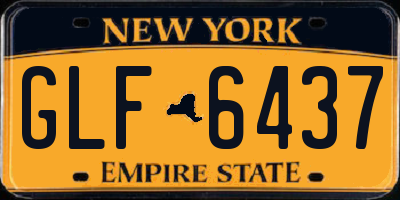 NY license plate GLF6437
