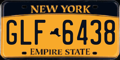 NY license plate GLF6438