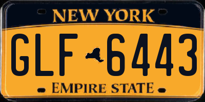 NY license plate GLF6443