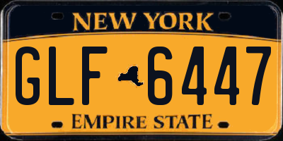 NY license plate GLF6447