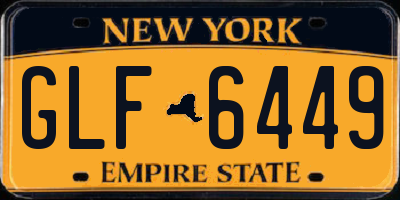 NY license plate GLF6449