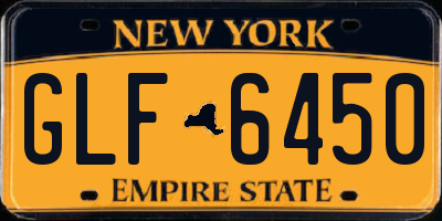 NY license plate GLF6450