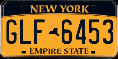 NY license plate GLF6453