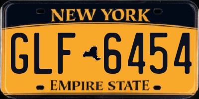 NY license plate GLF6454