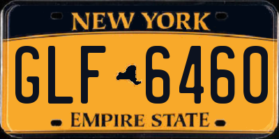 NY license plate GLF6460