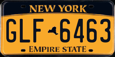 NY license plate GLF6463