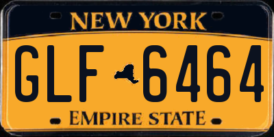 NY license plate GLF6464