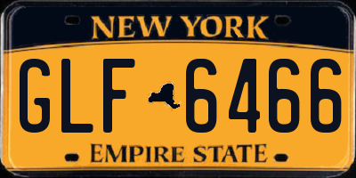NY license plate GLF6466