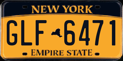 NY license plate GLF6471