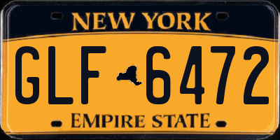 NY license plate GLF6472