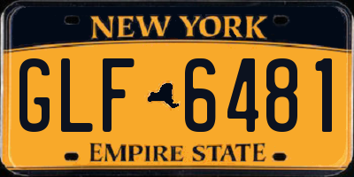 NY license plate GLF6481