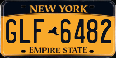 NY license plate GLF6482