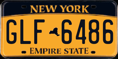 NY license plate GLF6486