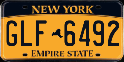 NY license plate GLF6492