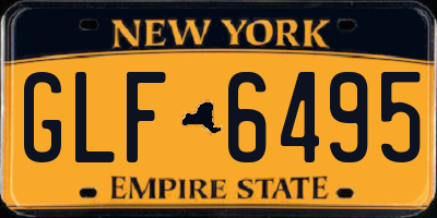 NY license plate GLF6495