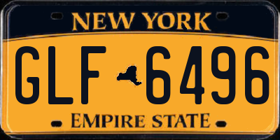 NY license plate GLF6496