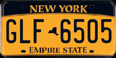 NY license plate GLF6505