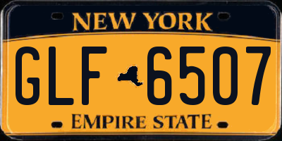 NY license plate GLF6507