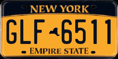 NY license plate GLF6511