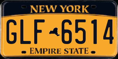 NY license plate GLF6514