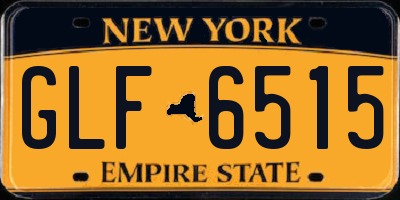 NY license plate GLF6515