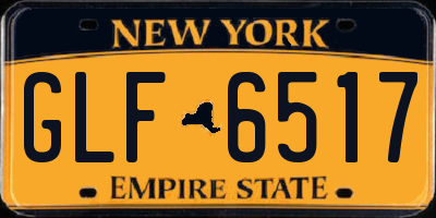 NY license plate GLF6517