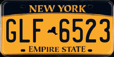 NY license plate GLF6523