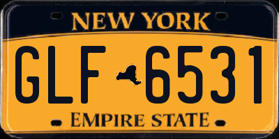 NY license plate GLF6531