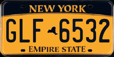 NY license plate GLF6532
