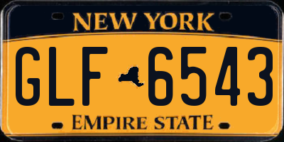 NY license plate GLF6543
