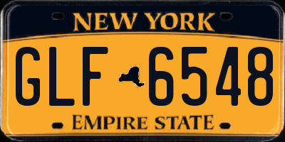 NY license plate GLF6548