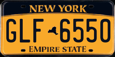 NY license plate GLF6550