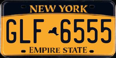 NY license plate GLF6555