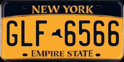 NY license plate GLF6566