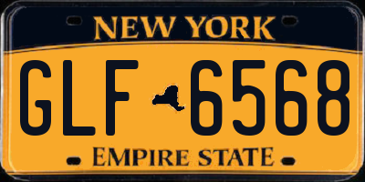 NY license plate GLF6568