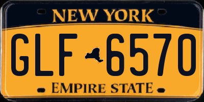NY license plate GLF6570