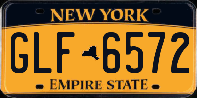 NY license plate GLF6572