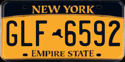 NY license plate GLF6592