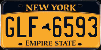 NY license plate GLF6593