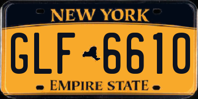 NY license plate GLF6610